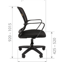 Офисное кресло Chairman 698 LT Россия TW-01 черный