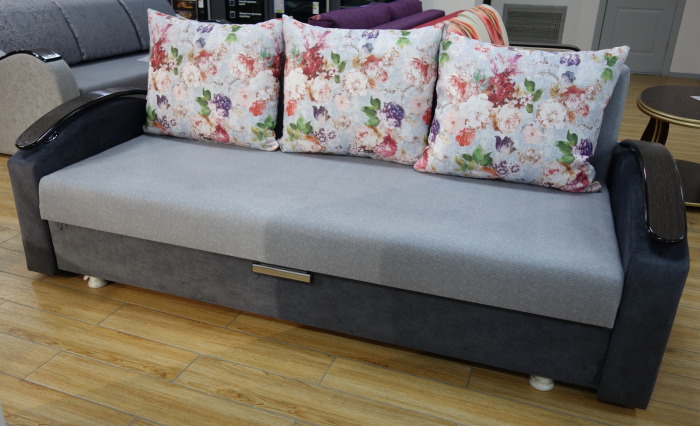 ЛЕГЕНДА Диван,м/к,тик-так,ручка,декор №Серый абрикос (симпл 1+форте2+симпл 21)