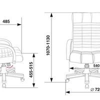 Кресло руководителя Бюрократ KB-10WALNUT черный иск. кожа крестовина металл/дерево
