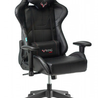 Кресло игровое Бюрократ VIKING-5 AERO Edition черный искусственная кожа с подголовником, крестовина