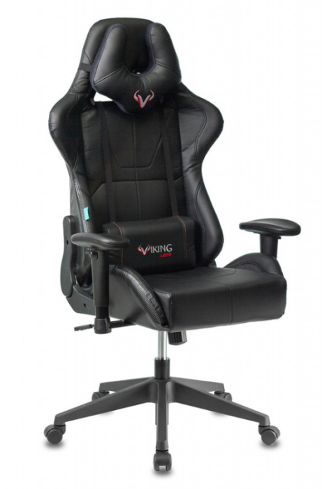 Кресло игровое Бюрократ VIKING-5 AERO Edition черный искусственная кожа с подголовником, крестовина