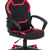 Кресло игровое Бюрократ ZOMBIE 10 RED черный/красный искусст. кожа/ткань, крестовина пластик (120кг)