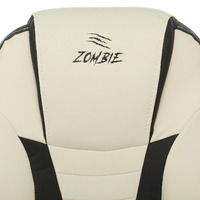 Кресло игровое Бюрократ ZOMBIE 8 WHITE белый/черный искусственная кожа, крестовина пластик (181кг)