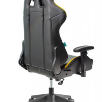Кресло игровое Бюрократ ZOMBIE VIKING-5 AERO  черный/желтый искусств. кожа с подголовником, (150кг)