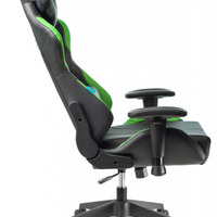Кресло игровое Бюрократ ZOMBIE VIKING-5 AERO  черный/салатовый искус. кожа с подголовником (150кг)