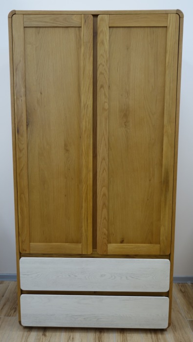 ANKHANG OSLO WARDROBE 2DRWS, 2DRS/Шкаф (2 ящика) OSLO-WD02/AS МАССИВ ГЕВЕИИ (900Х560Х1800 мм ДВГ)