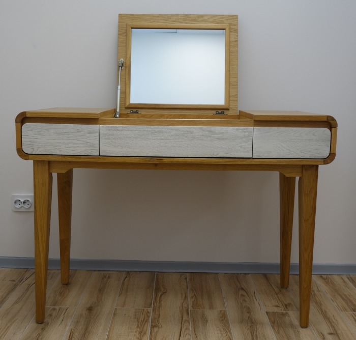 ANKHANG OSLO DRESSING TABLE WITH MIRROR/Туалетный столик с зеркалом OSLO-BTD Массив Гевеии (Д.1120 * В.450 * Г.800 мм)