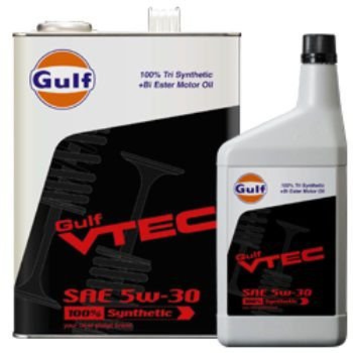 Масло моторное GULF VTEC ESTER 5W30  4L синтетика,бензин