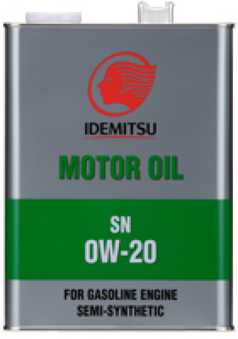 Масло моторное IDEMITSU MOTOR OIL  SN- 0W-20 4L полусинтетика, б/д