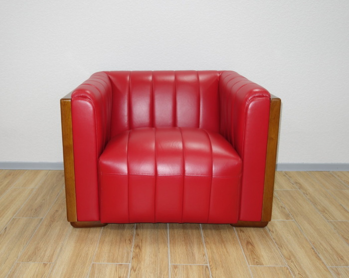 SM MIAMI CL41C-C10 МАЙАМИ-Кресло красная кожа,96*85*67 Д/Г/В