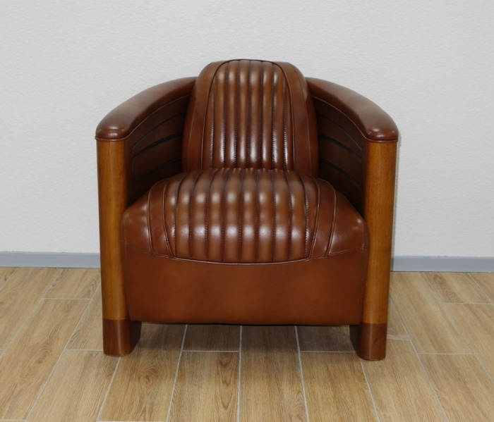 SMI PIROGUE CL43V02 ПИРОГА-Кресло кожаное винтажная кожа,74*85*72 Д/Г/В