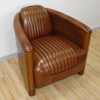 SMI PIROGUE CL43V02 ПИРОГА-Кресло кожаное винтажная кожа,74*85*72 Д/Г/В