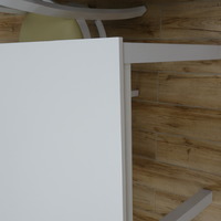 Стол MODERN HOUSE Mostar - цвет (White) Белый (материал: каучуковое дерево + МДФ), Массив Гевеии (Д.1150 * В.750 * Г.740 мм)