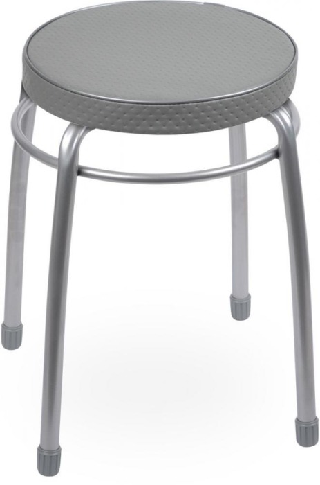 Табурет "Элит"  на 4-х опор. (круг. сид.) темно-серый Круглое сид., на 4-х опорах, 32x32x46.5 см Д/Ш