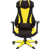 Офисное кресло Chairman game 14 ткань черный/желтый (120кг)