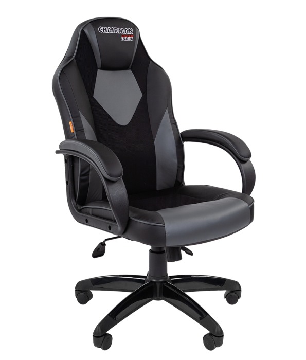 Офисное кресло Chairman game 17 экопремиум черный/серый (120кг)