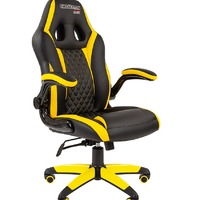 Офисное кресло Chairman game 15 экопремиум черный/желтый