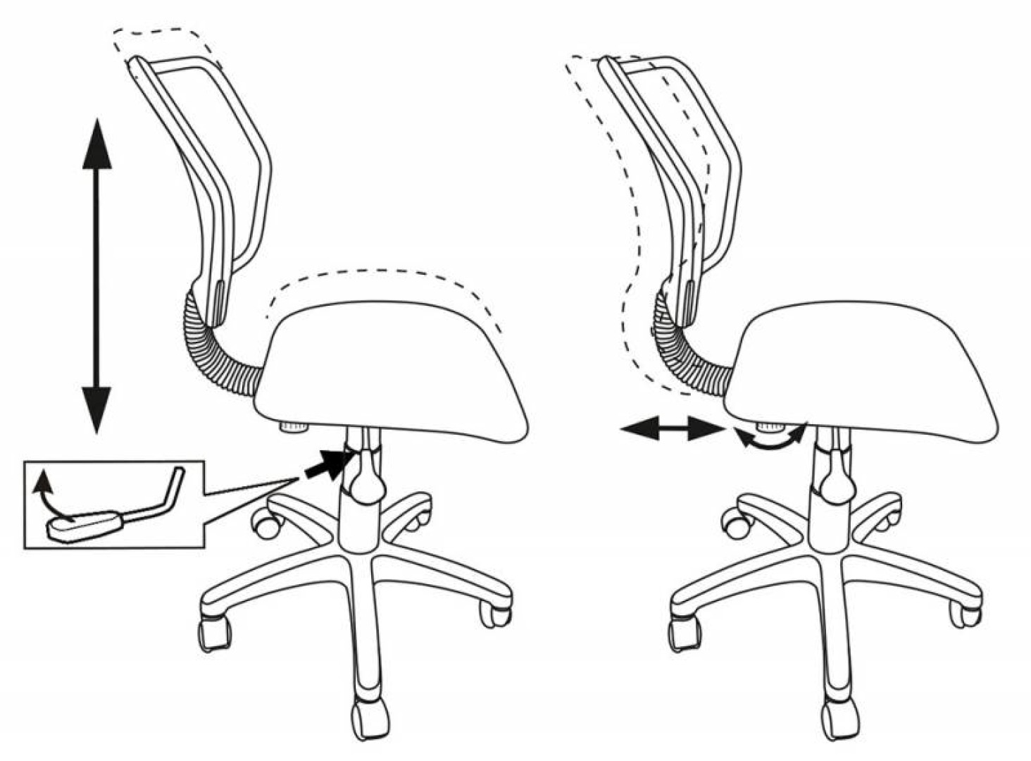 механизм регулировки спинки офисного кресла