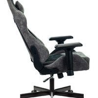 Кресло игровое Бюрократ VIKING-7 KNIGHT B FABRIC черный текстиль/эко.кожа крестовина металл,(150кг)