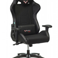 Кресло игровое Бюрократ VIKING-4 AERO BLACK EDITION черный искусст. кожа/ткань (150кг)
