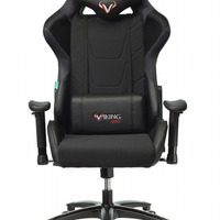 Кресло игровое Бюрократ VIKING-4 AERO BLACK EDITION черный искусст. кожа/ткань,2-D подлокотники, кре