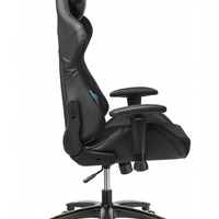 Кресло игровое Бюрократ VIKING-4 AERO BLACK EDITION черный искусст. кожа/ткань,2-D подлокотники, кре