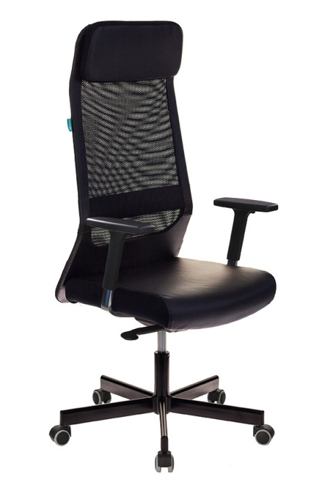 Кресло руководителя Бюрократ T-995/BLACK черный TW-01 экокожа/сетка крестовина металл/чёрный Россия