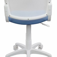 Кресло Бюрократ CH-W296NX/26-24 спинка сетка белый TW-15 сиденье сиденье голубой 26-24 Россия (100кг