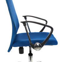 Кресло руководителя Бюрократ KB-6SL/BL 10  синий TW-05 TW-10 сетка крестовина хромРоссия (120кг.)