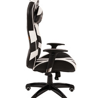 Офисное кресло Chairman game 25 Россия экопремиум черный/белый (120кг)
