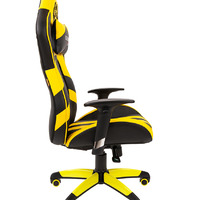 Офисное кресло Chairman game 25 Россия экопремиум черный/желтый (120кг)