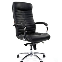 Офисное кресло Chairman 480 Россия кожа/кз, черный (120кг)