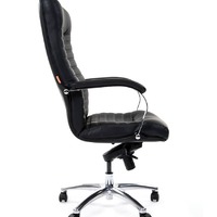 Офисное кресло Chairman 480 Россия кожа/кз, черный (120кг)