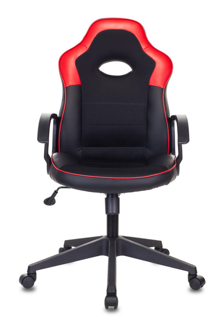 Кресло игровое Бюрократ Viking-11/BL-Red черный/красный искусст.кожа/ткань