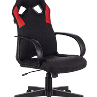 Кресло игровое Бюрократ VIKING ZOMBIE RUNNER черный/красный икусст.кожа/ткань (120кг)