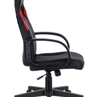 Кресло игровое Бюрократ VIKING ZOMBIE RUNNER черный/красный икусст.кожа/ткань (120кг)