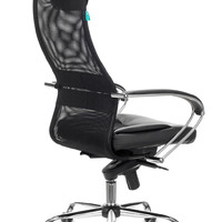 Кресло руководителя Бюрократ CH-609SL черный TW-01, TW-11 искусст.кожа/ткань с подголов. крестовина