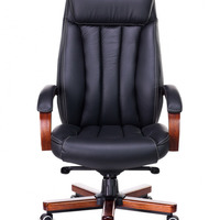 Кресло руководителя Бюрократ T-9922 WALNUT светло-коричневый Leather Eicher кожа крестовина металл